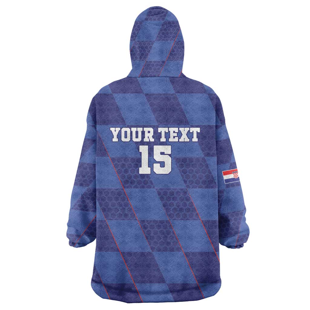 Custom Croatia Football Wearable Blanket Hoodie Come On Vatreni - Wonder Print Shop