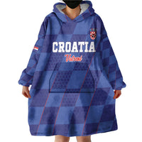 Custom Croatia Football Wearable Blanket Hoodie Come On Vatreni - Wonder Print Shop