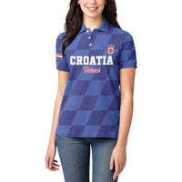 Custom Croatia Football Women Polo Shirt Come On Vatreni - Wonder Print Shop