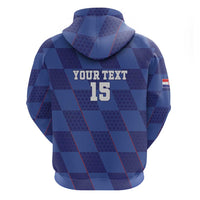 Custom Croatia Football Zip Hoodie Come On Vatreni - Wonder Print Shop