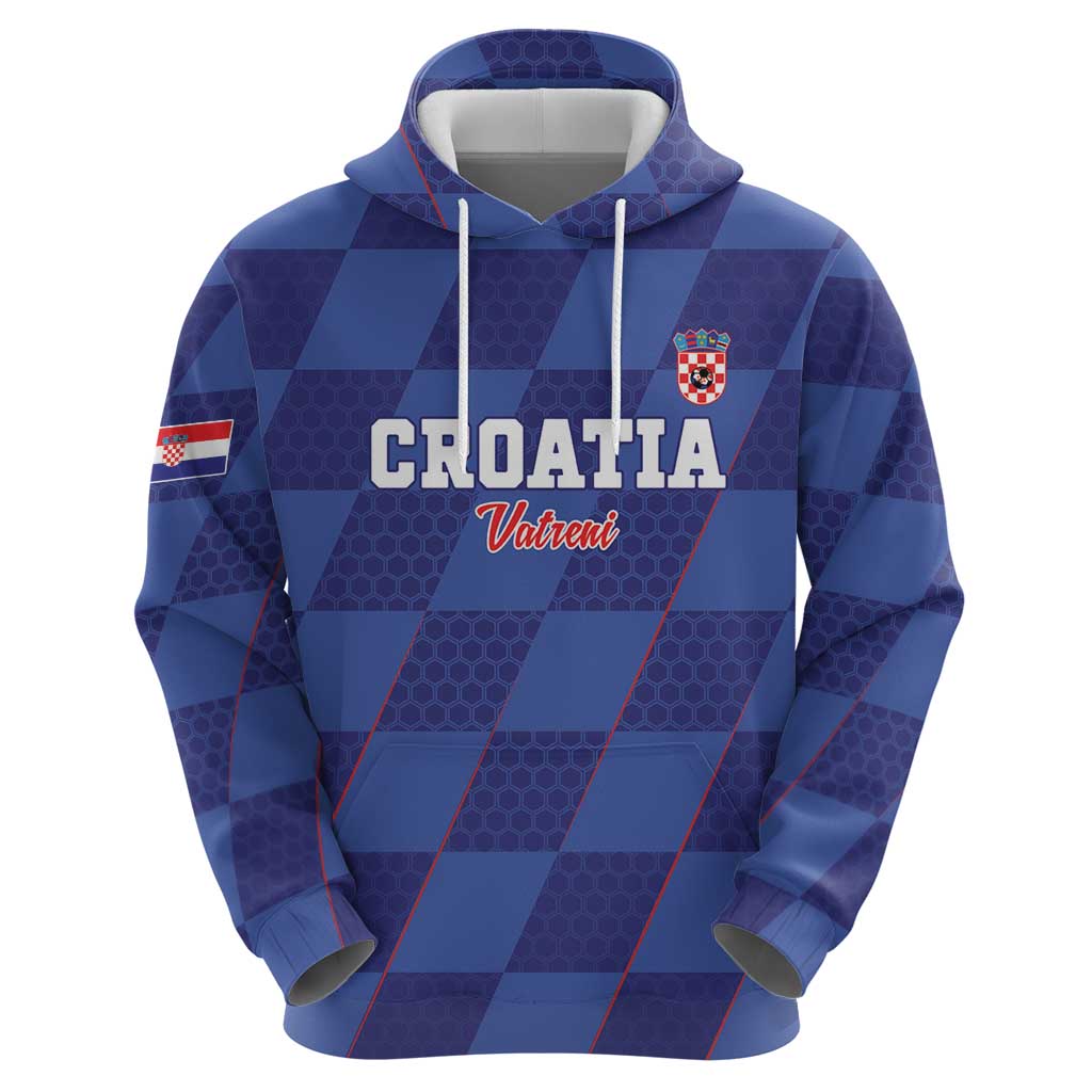 Custom Croatia Football Zip Hoodie Come On Vatreni - Wonder Print Shop