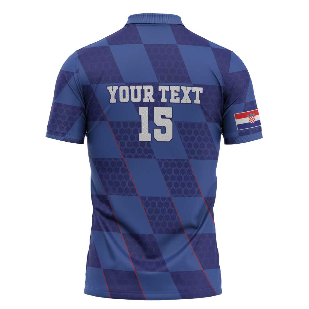 Custom Croatia Football Zipper Polo Shirt Come On Vatreni - Wonder Print Shop