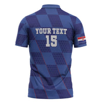 Custom Croatia Football Zipper Polo Shirt Come On Vatreni - Wonder Print Shop