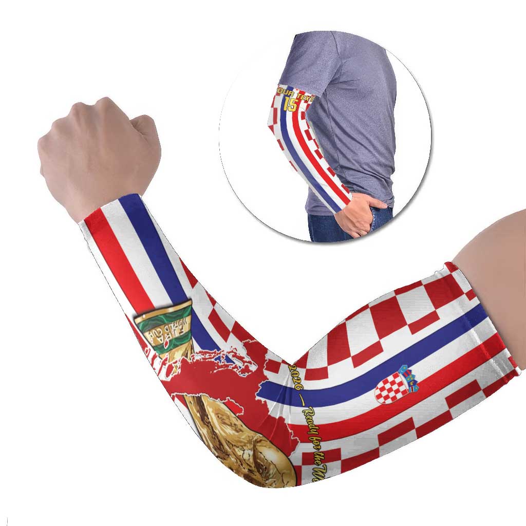 Custom Croatia Football Arm Sleeves Vatreni 2026 Ready For The World - Wonder Print Shop