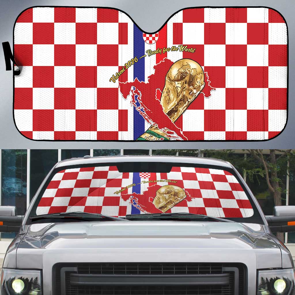 Croatia Football Auto Sun Shade Vatreni 2026 Ready For The World - Wonder Print Shop