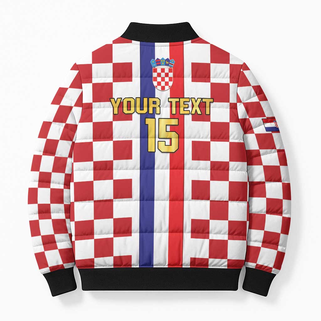Custom Croatia Football Bomber Puffer Jacket Vatreni 2026 Ready For The World - Wonder Print Shop