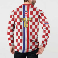 Custom Croatia Football Button Sweatshirt Vatreni 2026 Ready For The World - Wonder Print Shop