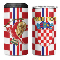 Custom Croatia Football 4 in 1 Can Cooler Tumbler Vatreni 2026 Ready For The World - Wonder Print Shop