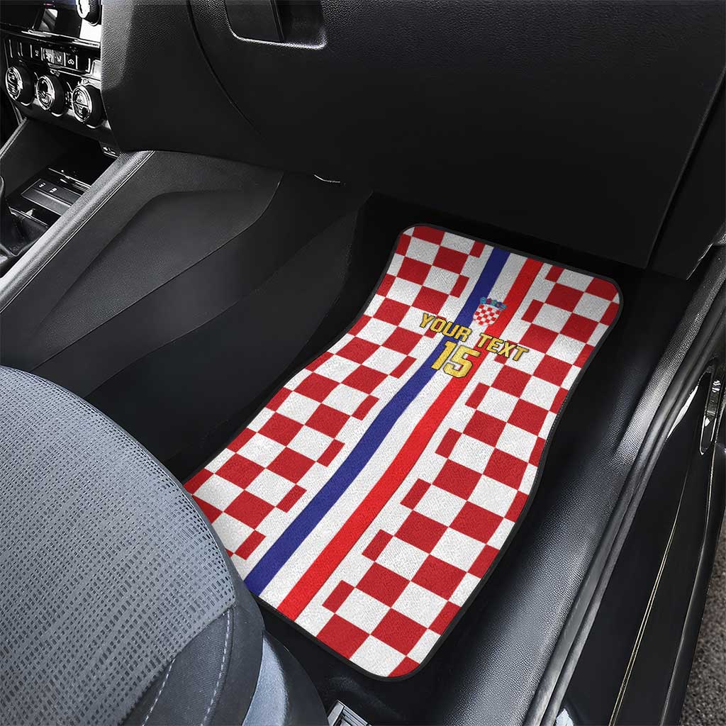 Custom Croatia Football Car Mats Vatreni 2026 Ready For The World - Wonder Print Shop