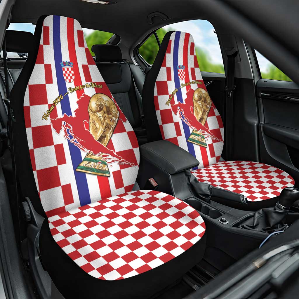 Croatia Football Car Seat Cover Vatreni 2026 Ready For The World - Wonder Print Shop