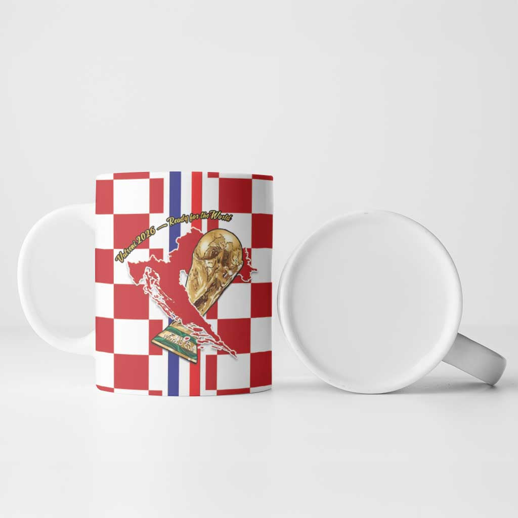 Custom Croatia Football Ceramic Mug Vatreni 2026 Ready For The World - Wonder Print Shop