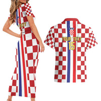Custom Croatia Football Couples Matching Short Sleeve Bodycon Dress and Hawaiian Shirt Vatreni 2026 Ready For The World - Wonder Print Shop