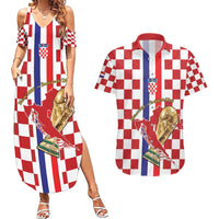 Custom Croatia Football Couples Matching Summer Maxi Dress and Hawaiian Shirt Vatreni 2026 Ready For The World - Wonder Print Shop