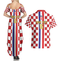 Custom Croatia Football Couples Matching Summer Maxi Dress and Hawaiian Shirt Vatreni 2026 Ready For The World - Wonder Print Shop