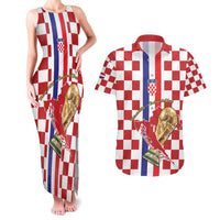 Custom Croatia Football Couples Matching Tank Maxi Dress and Hawaiian Shirt Vatreni 2026 Ready For The World - Wonder Print Shop