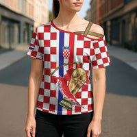 Custom Croatia Football Cross Shoulder Shirt Vatreni 2026 Ready For The World - Wonder Print Shop