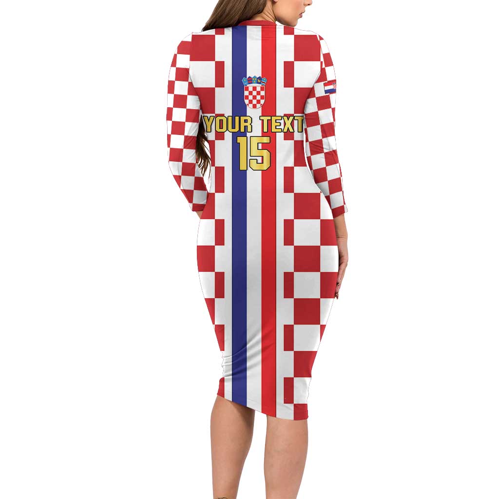 Custom Croatia Football Family Matching Long Sleeve Bodycon Dress and Hawaiian Shirt Vatreni 2026 Ready For The World - Wonder Print Shop