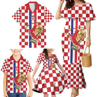 Custom Croatia Football Family Matching Mermaid Dress and Hawaiian Shirt Vatreni 2026 Ready For The World - Wonder Print Shop