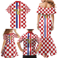 Custom Croatia Football Family Matching Mermaid Dress and Hawaiian Shirt Vatreni 2026 Ready For The World - Wonder Print Shop