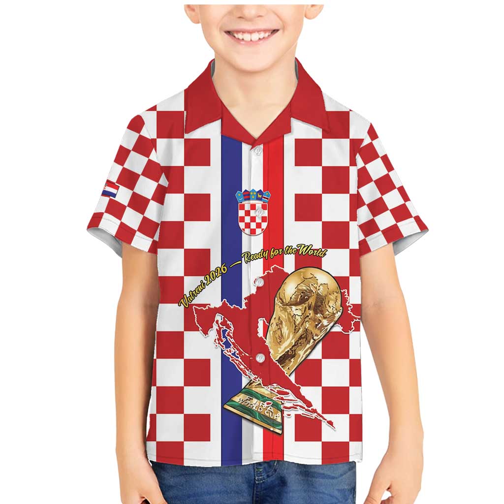 Custom Croatia Football Family Matching Mermaid Dress and Hawaiian Shirt Vatreni 2026 Ready For The World - Wonder Print Shop