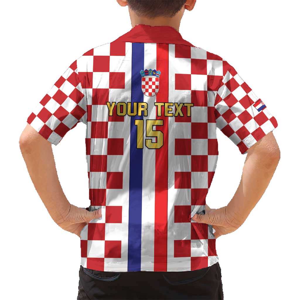 Custom Croatia Football Family Matching Off Shoulder Maxi Dress and Hawaiian Shirt Vatreni 2026 Ready For The World - Wonder Print Shop