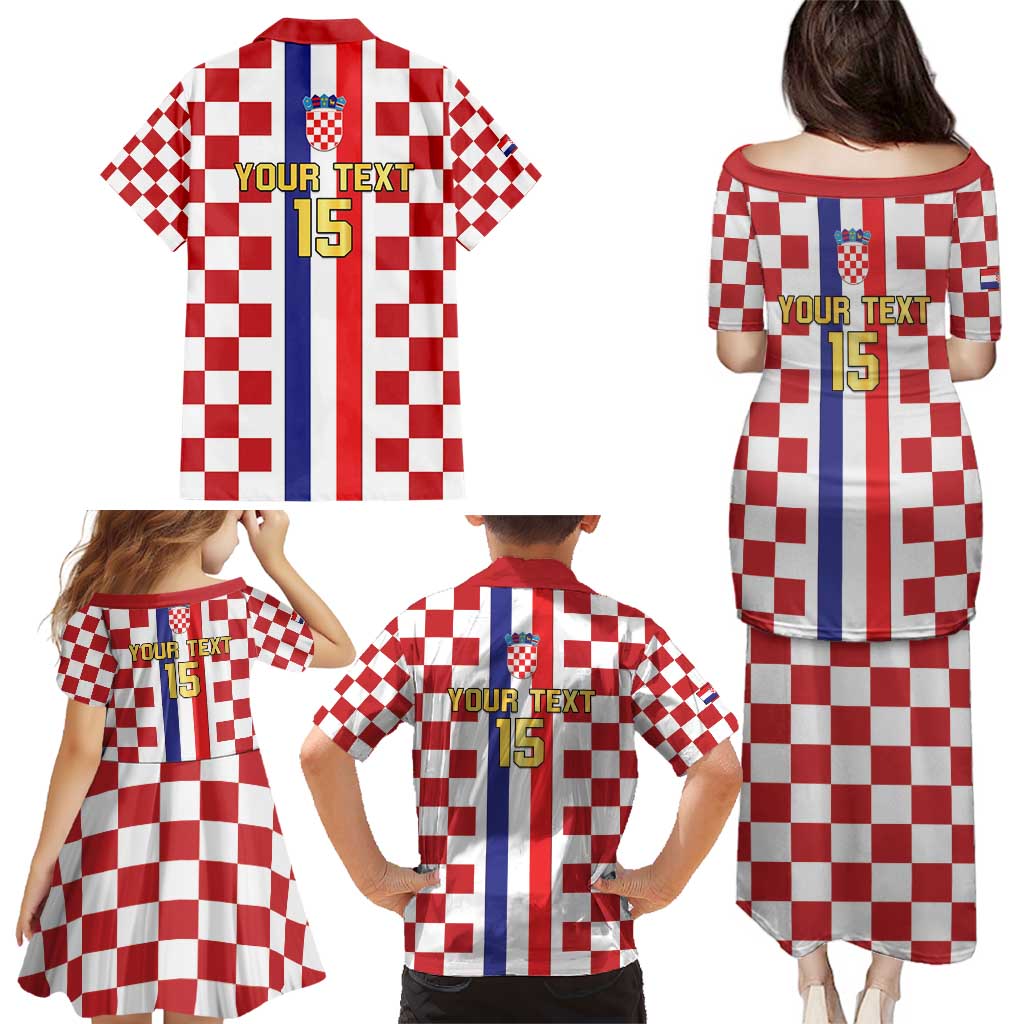 Custom Croatia Football Family Matching Puletasi and Hawaiian Shirt Vatreni 2026 Ready For The World - Wonder Print Shop
