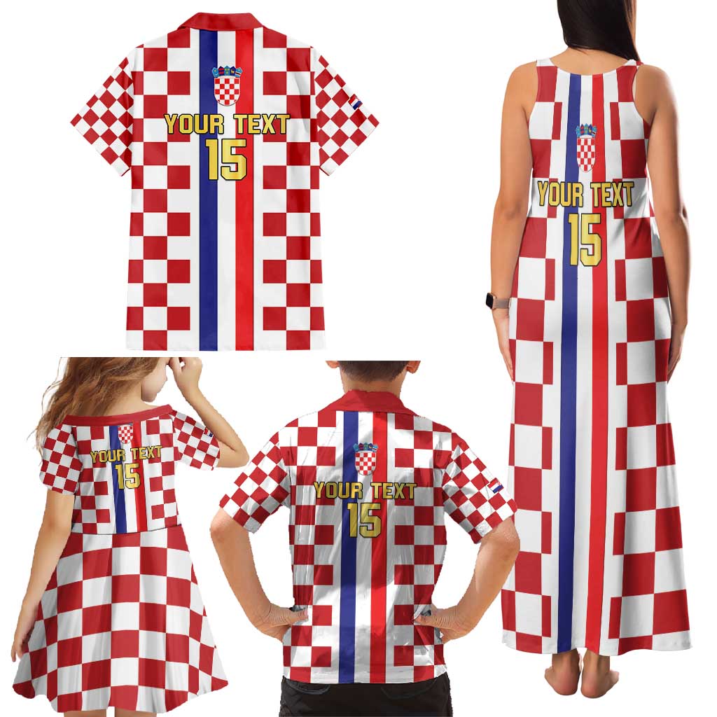 Custom Croatia Football Family Matching Tank Maxi Dress and Hawaiian Shirt Vatreni 2026 Ready For The World - Wonder Print Shop