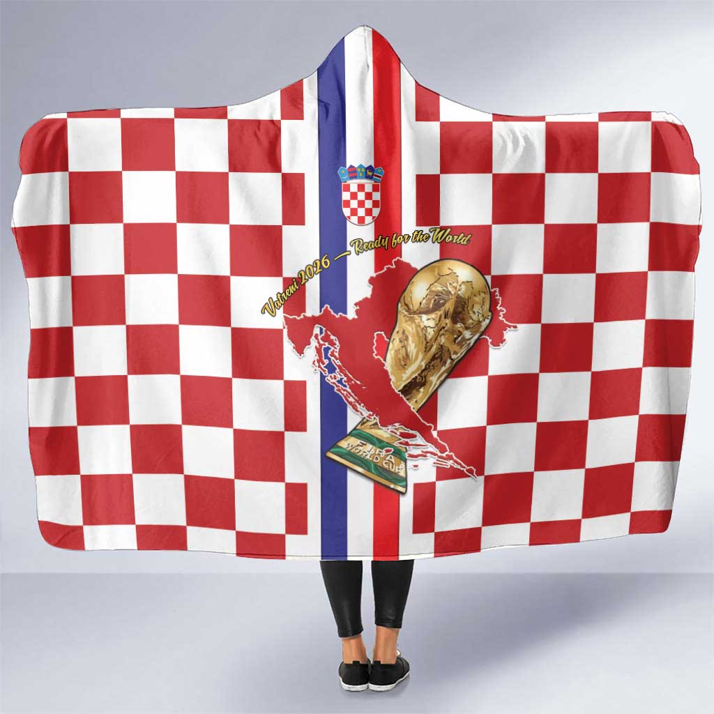 Croatia Football Hooded Blanket Vatreni 2026 Ready For The World - Wonder Print Shop