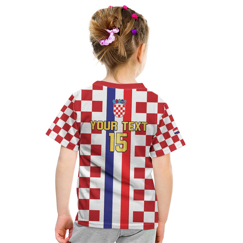 Custom Croatia Football Kid T Shirt Vatreni 2026 Ready For The World - Wonder Print Shop