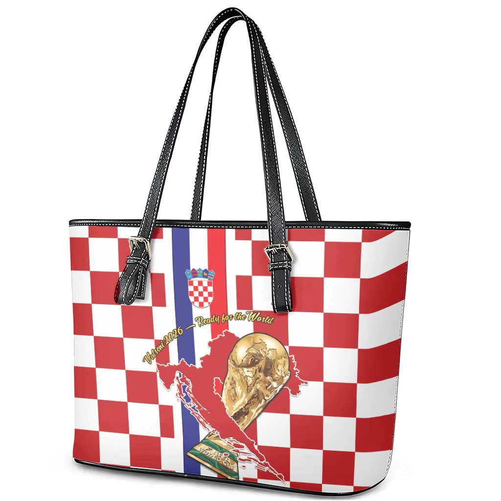 Croatia Football Leather Tote Bag Vatreni 2026 Ready For The World - Wonder Print Shop