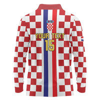 Custom Croatia Football Long Sleeve Polo Shirt Vatreni 2026 Ready For The World - Wonder Print Shop
