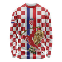 Custom Croatia Football Long Sleeve Shirt Vatreni 2026 Ready For The World - Wonder Print Shop