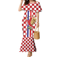 Custom Croatia Football Mermaid Dress Vatreni 2026 Ready For The World - Wonder Print Shop