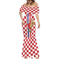 Custom Croatia Football Mermaid Dress Vatreni 2026 Ready For The World - Wonder Print Shop
