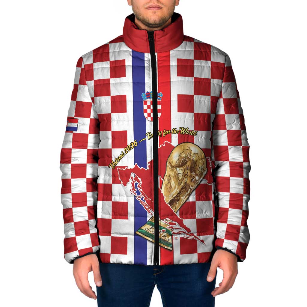 Custom Croatia Football Padded Jacket Vatreni 2026 Ready For The World - Wonder Print Shop