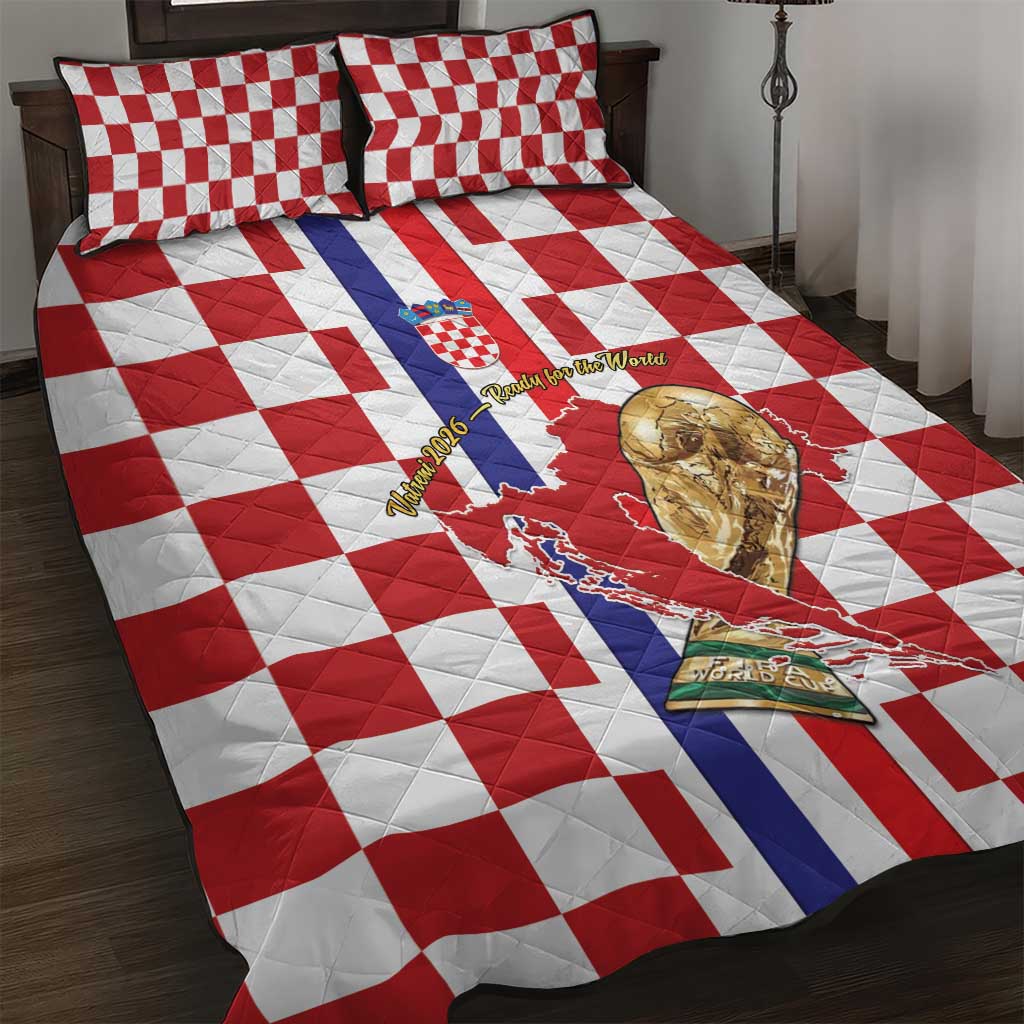 Croatia Football Quilt Bed Set Vatreni 2026 Ready For The World - Wonder Print Shop