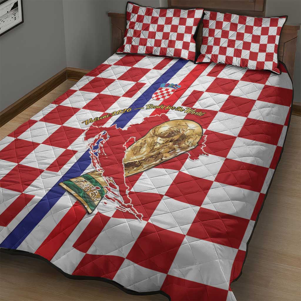 Croatia Football Quilt Bed Set Vatreni 2026 Ready For The World - Wonder Print Shop
