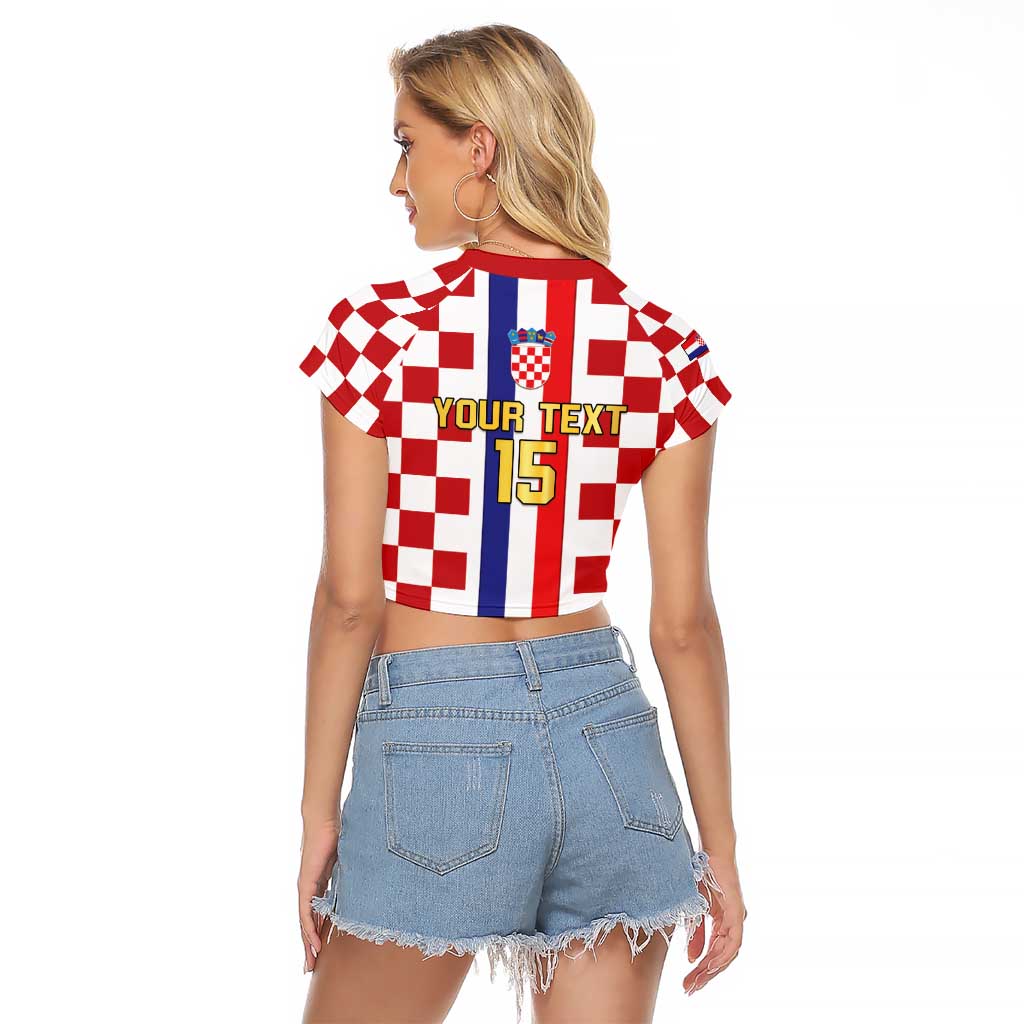 Custom Croatia Football Raglan Cropped T Shirt Vatreni 2026 Ready For The World - Wonder Print Shop