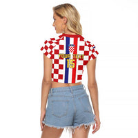 Custom Croatia Football Raglan Cropped T Shirt Vatreni 2026 Ready For The World - Wonder Print Shop