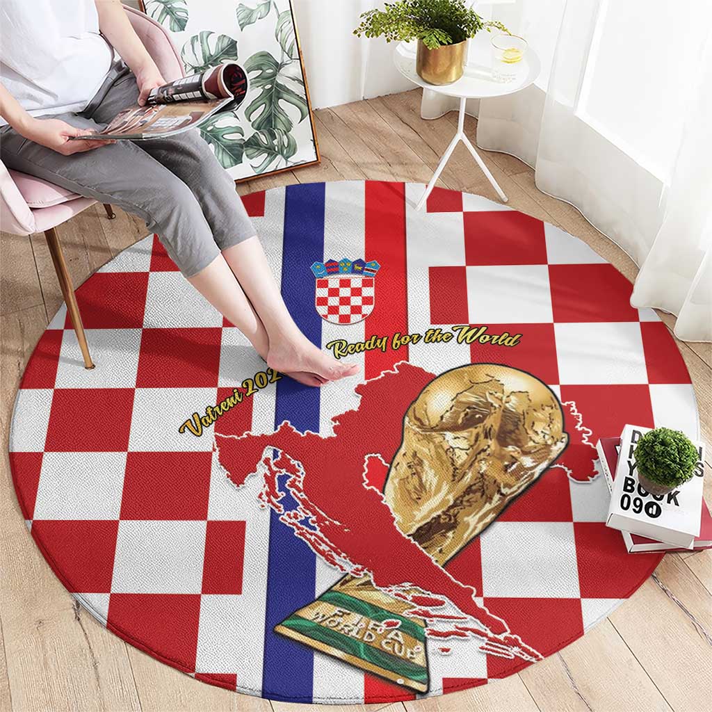 Croatia Football Round Carpet Vatreni 2026 Ready For The World - Wonder Print Shop