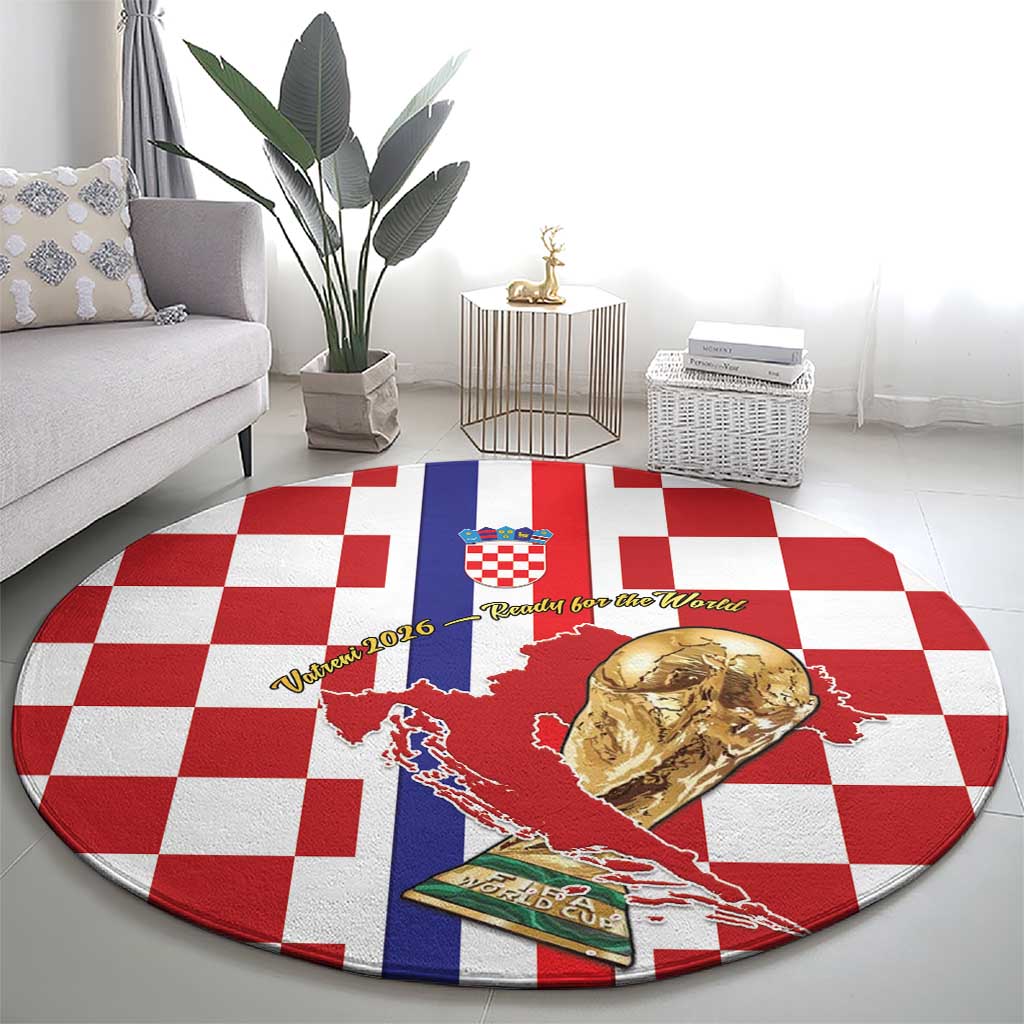 Croatia Football Round Carpet Vatreni 2026 Ready For The World - Wonder Print Shop