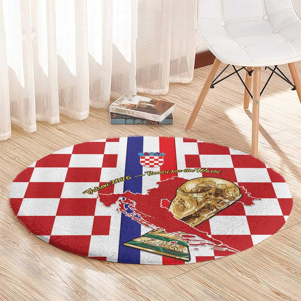 Croatia Football Round Carpet Vatreni 2026 Ready For The World - Wonder Print Shop