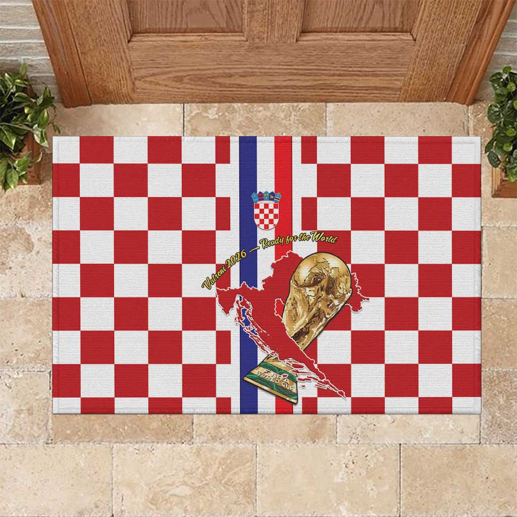 Croatia Football Rubber Doormat Vatreni 2026 Ready For The World - Wonder Print Shop