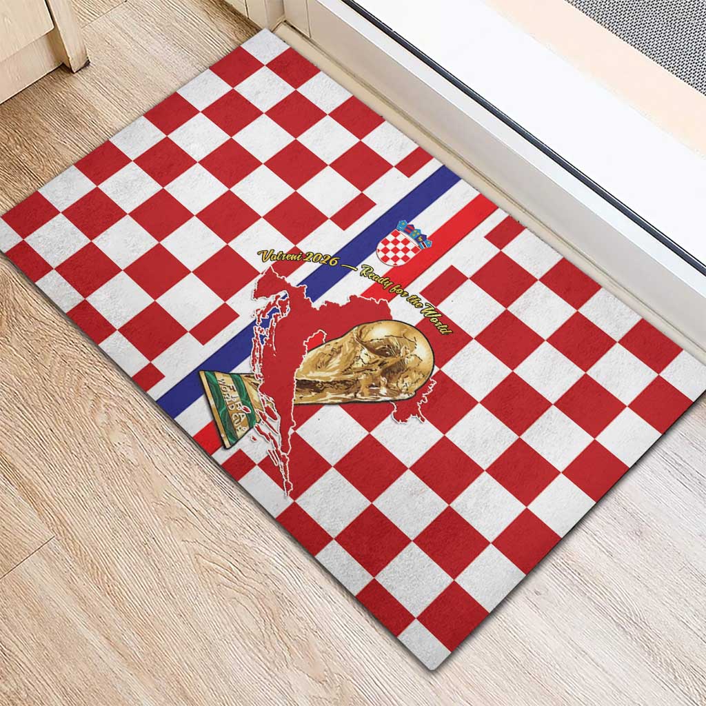 Croatia Football Rubber Doormat Vatreni 2026 Ready For The World - Wonder Print Shop