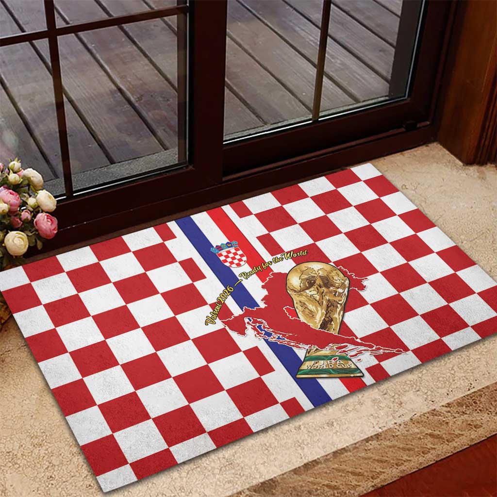 Croatia Football Rubber Doormat Vatreni 2026 Ready For The World - Wonder Print Shop