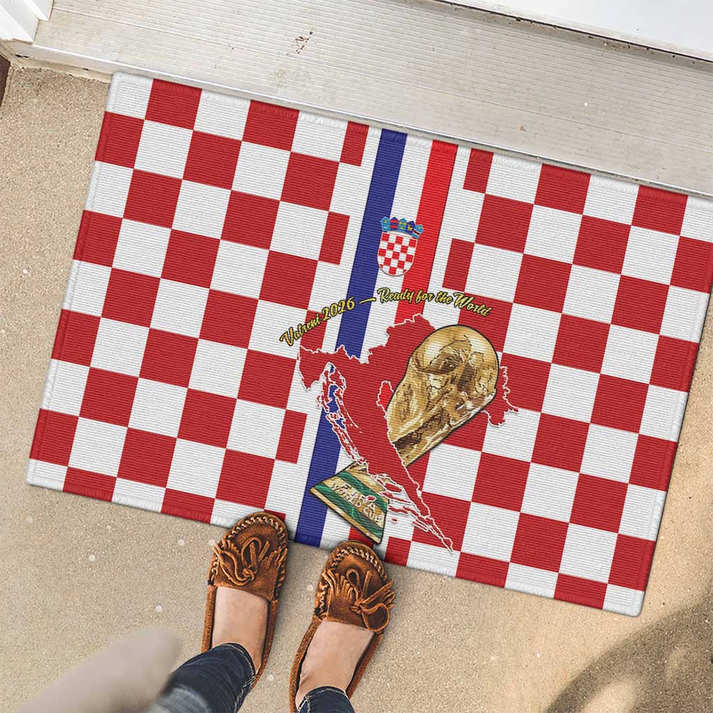 Croatia Football Rubber Doormat Vatreni 2026 Ready For The World - Wonder Print Shop