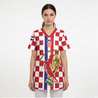 Custom Croatia Football Scrub Top Vatreni 2026 Ready For The World - Wonder Print Shop