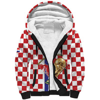 Custom Croatia Football Sherpa Hoodie Vatreni 2026 Ready For The World - Wonder Print Shop