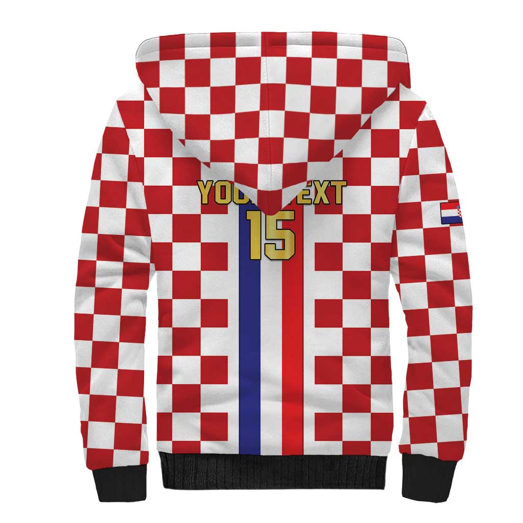 Custom Croatia Football Sherpa Hoodie Vatreni 2026 Ready For The World - Wonder Print Shop