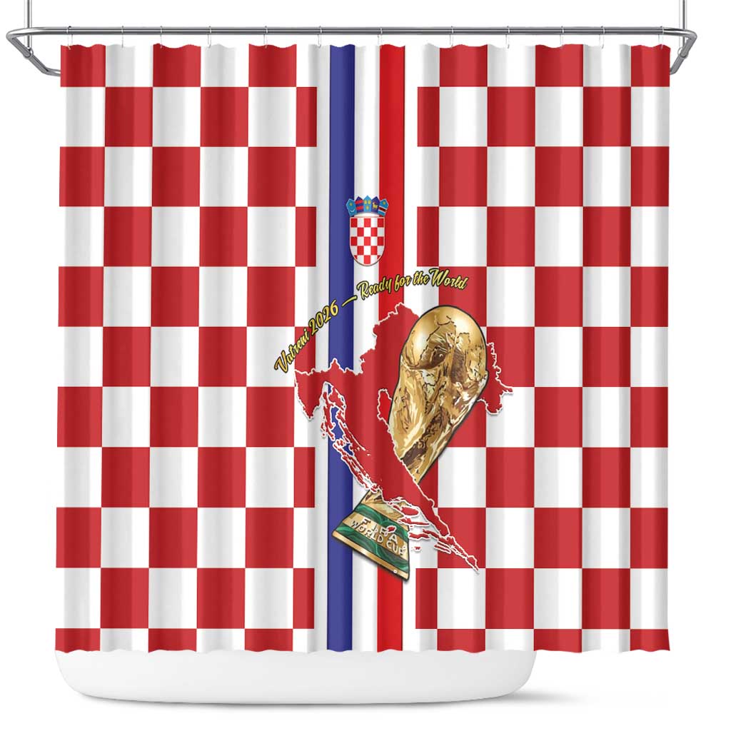 Croatia Football Shower Curtain Vatreni 2026 Ready For The World - Wonder Print Shop